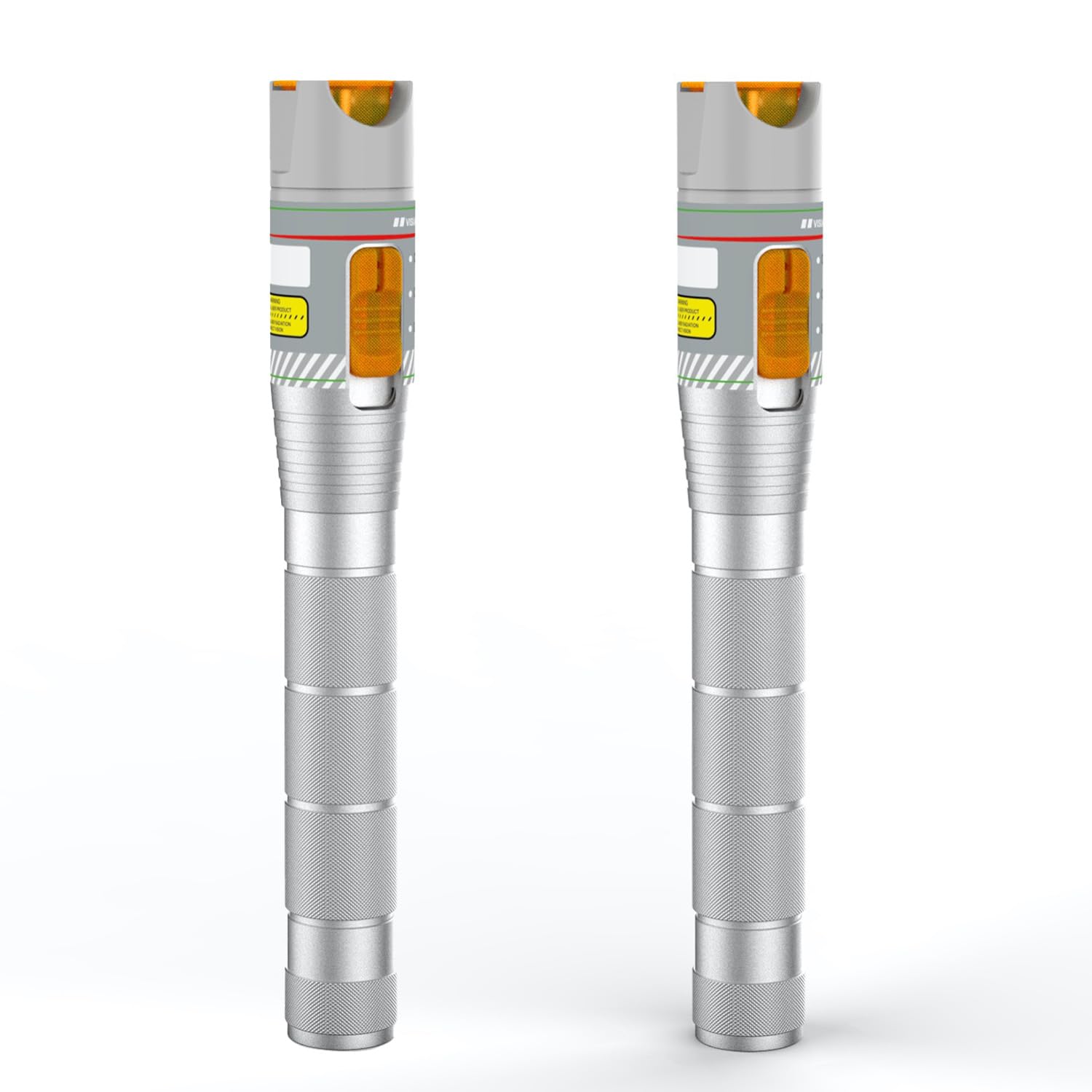 toolco 2 Pack 50km Visual Fault Locator VFL Fiber Cable Tester with LC/FC/SC/ST Adapter, Fiber Optic Network Cable Test Kit with Light Source Testers (Aluminum)