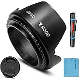 77mm Lens Hood,Universal Tulip Flower Lens Hood Sun Shade with Centre Pinch Lens Cap for Canon Nikon Sony Pentax Olympus Fuji Camera