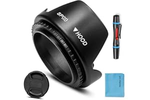 72mm Lens Hood,Universal Tulip Flower Lens Hood Sun Shade with Centre Pinch Lens Cap for Canon Nikon Sony Pentax Olympus Fuji