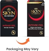 SKYN Intense Feel Condoms 10 Pack, Latex Free, Ribbed & Dotted, 53mm view 8
