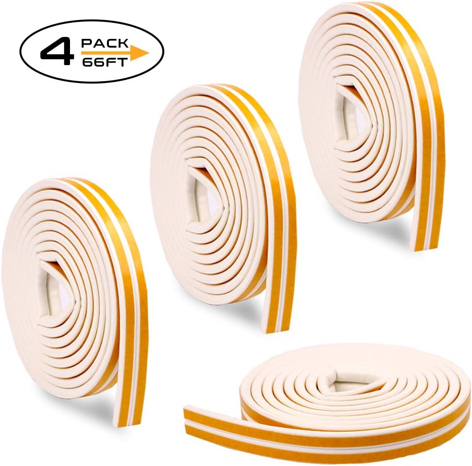 Window Draft Excluder Tape D Type SelfAdhesive Weather Stripping Door