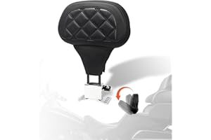 FOVPLUE Adjustable Rider Backrest, Detachable Plug-in Driver Backrest Pad w/Mounting Kit for Harley Touring CVO Road Glide Street Glide Tri Glide FLHTK/L Electra Glide Road King 2009-2023,Style 6