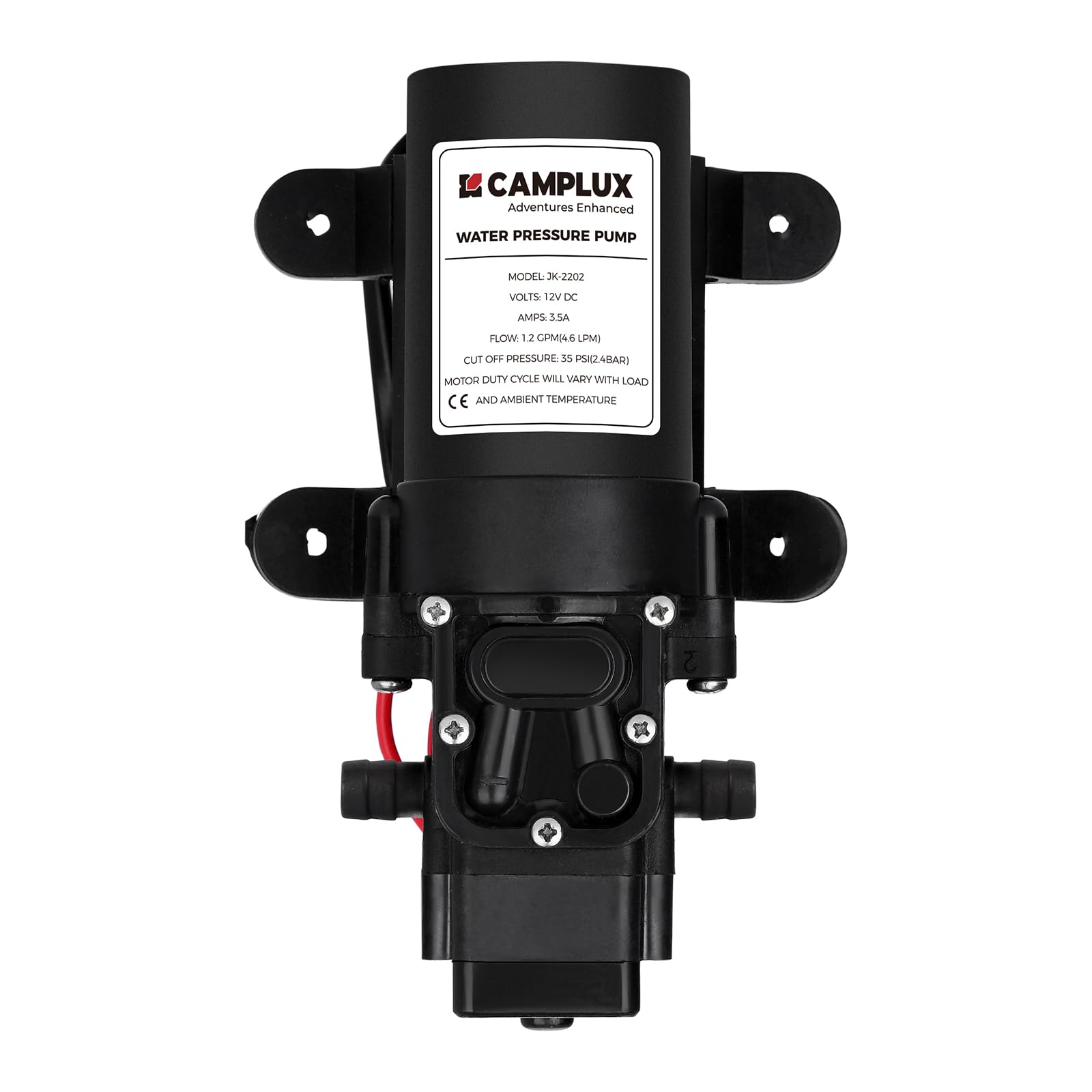 Camplux 12V 4.3L Water Pump 35PSI DC Diaphragm for Caravan RV Marine Fishing Boat 4.3LPM