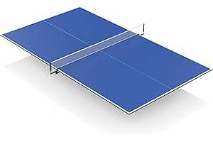 DUDUSHIMAN 8X4 FT Ping Pong Table Top, Foldable Table Tennis Table for Billiard and Pool Tables, Indoor Table Tennis Conversion Top with Net & Premium Foam Padding - Perfect for Family Game Rooms