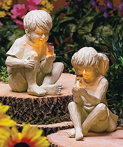 Kids with Solar Fireflies Girl and Boy