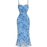 GORGLITTER Women's Floral Spring Summer Wedding Guest Dress Bridal Shower Cocktail Tea Party Beach Midi Sun Dress 2026