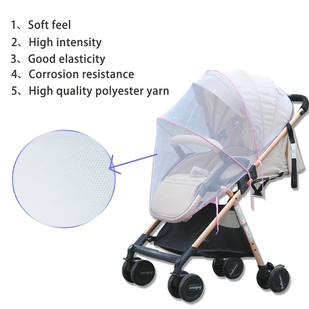 UNIVERSAL Baby Mosquito Net for Strollers Cradles Car Seats Carriers