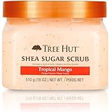 Tree Hut Shea Sugar Scrub Tropical Mango, 18oz, Ultra Hydrating and Exfoliating Scrub for Nourishing Essential Body Care