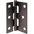 Prime-Line K 5039 Screen Door Replacement Hinges, 3 In. Long, Steel, Black (2 Pack)