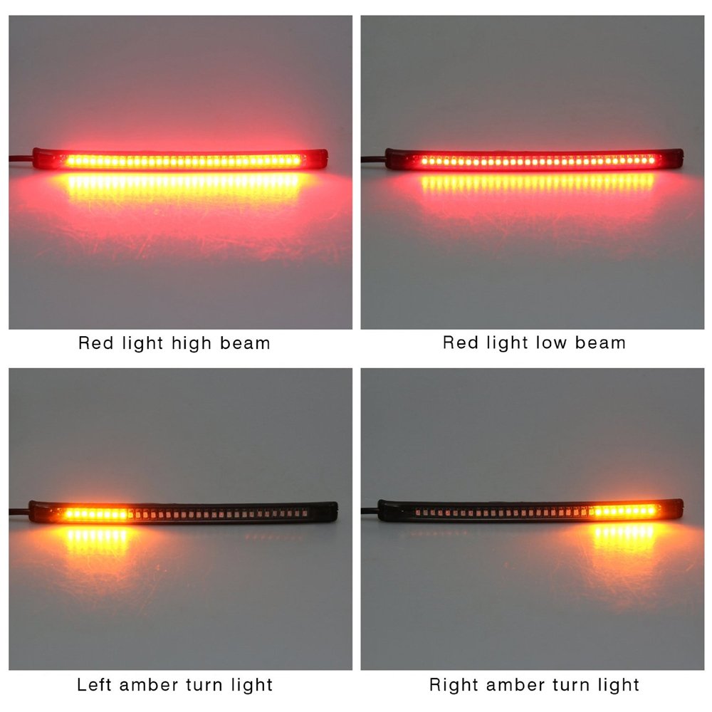 Motorcycle Light Strip, Prime Autobots 32 SMD LED Flexible Turn Signal Brake Strip Light and Tail Light (ADP32)