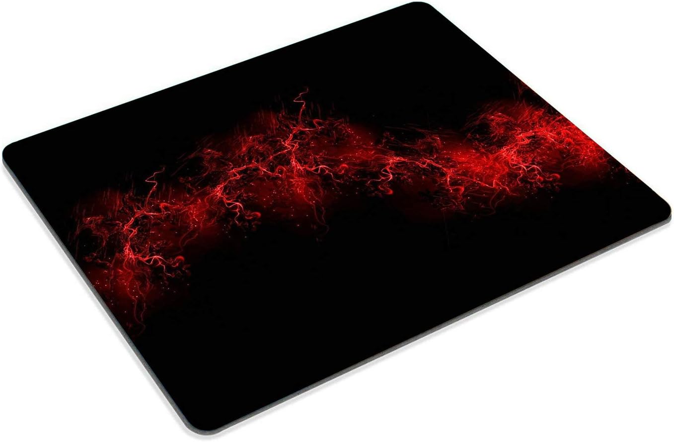 Wasach Black Background Red Color Paint Explosion Burst Red Black Mouse Pad Rectangle 240x200x3mm, MultiColor 10, 240L x 200W mm - Image 5
