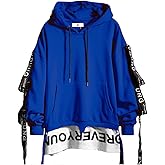 DUDHUH Mens Hoodie Fashion Pullover Letter Print Tracksuit Techwear Casual Coat Hip-Hop Sweatshirt