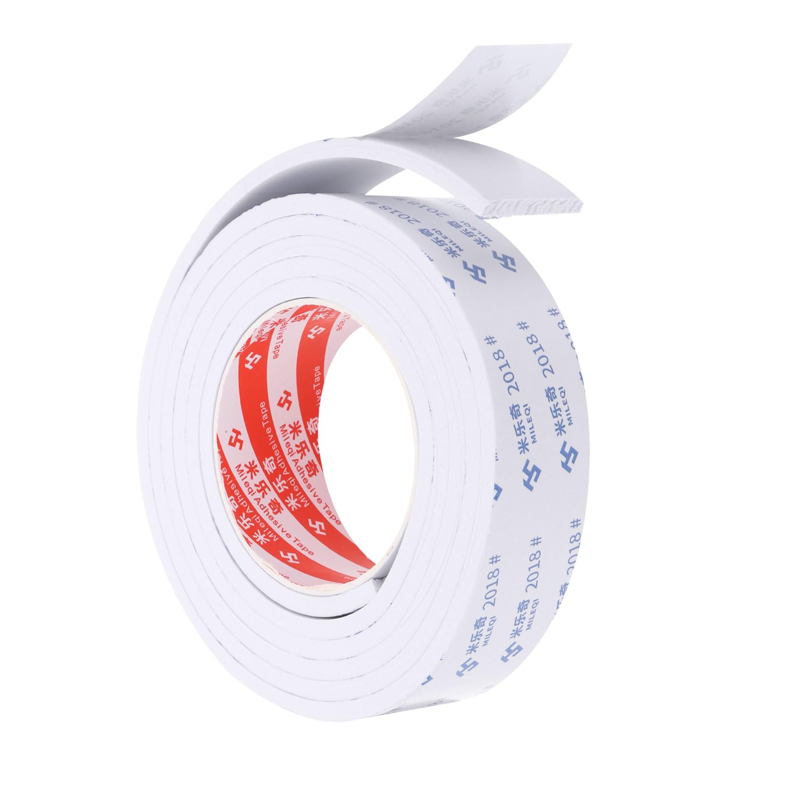 PATIKIL 2m/6.6ft Sealing Foam Tape, 3.5cm Wide 5mm Thick Single Sided Weather Stripping Door Seal Strip for Window Door Insulation, White