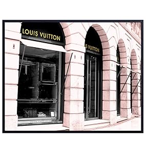 Photo of Louis Vuitton LV Store - Glam Wall Decor Designer Art – Unique Home Decor Poster for Apartment, Office, Living Room, Bedroom – Chic Gift for Women, Couture Fashion Fans – 8x10 Picture Print