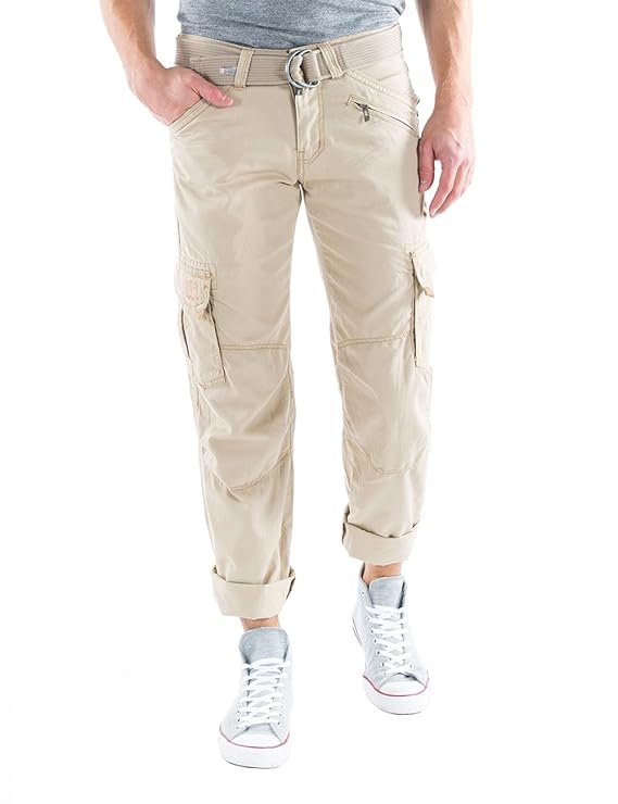 Timezone Herren Hose Loose Benito Cargo Incl. Belt