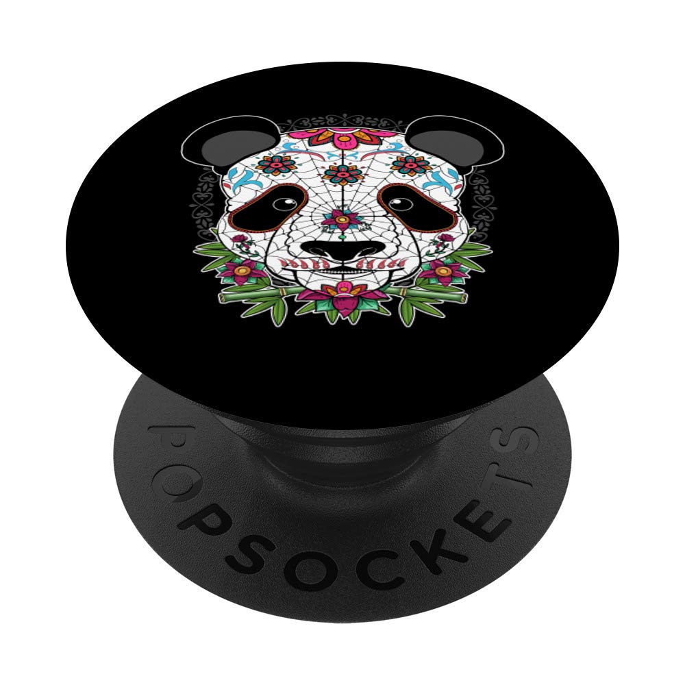Panda dia de los muertos day of the dead Panda sugar skull PopSockets Grip and Stand for Phones and Tablets