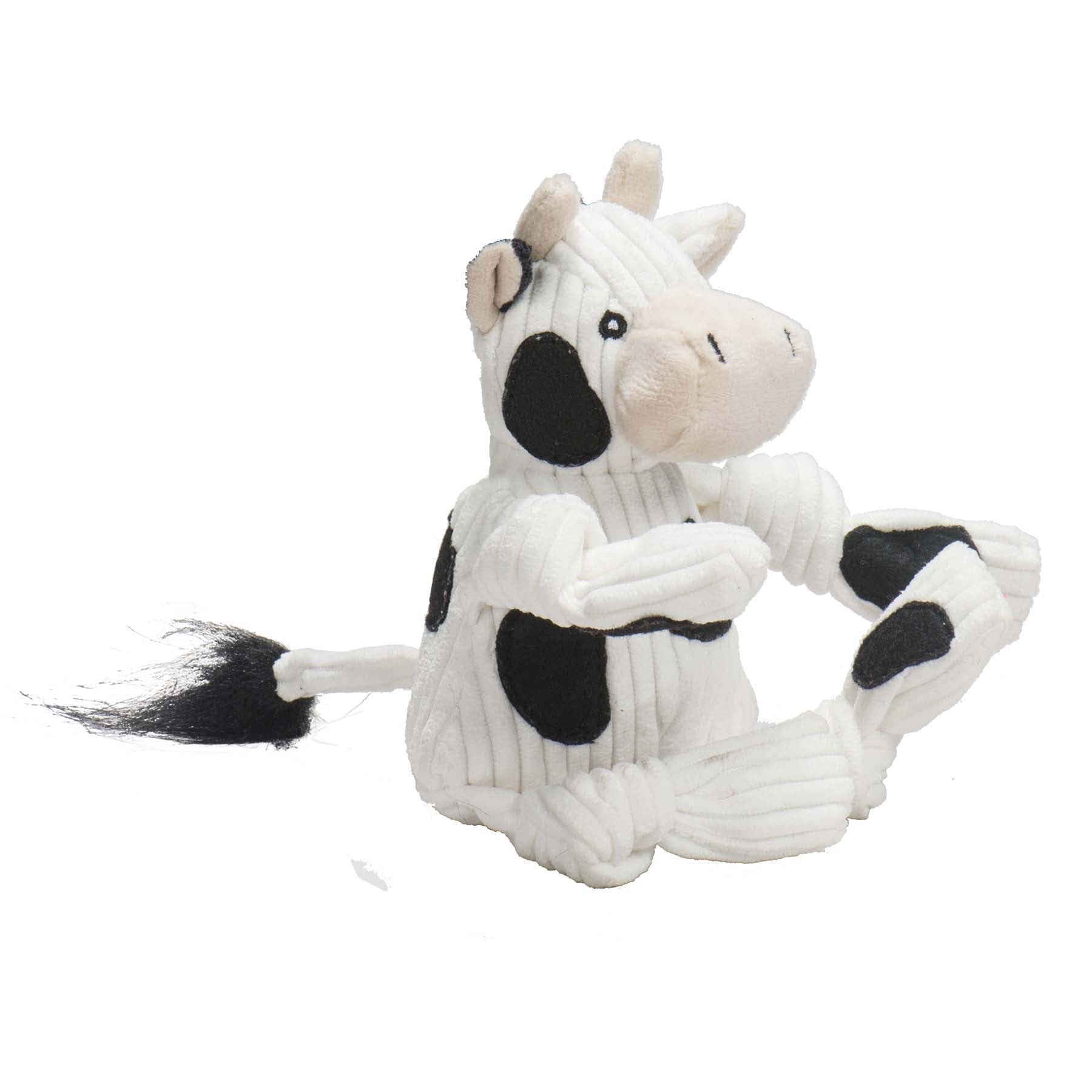 HuggleHounds Plush Corduroy Durable Barnyard Knotties, Small