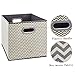 homyfort Cloth Storage Bins, Foldable Basket Cubes Organizer Container Drawers with Dual Plastic Handles for Closet, Bedroom, Toys, 6 Pack,Stripe Large(12x12x12 in)
