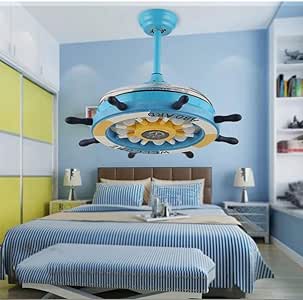 YOCASA Habitación para Niños Ventilador De Techo Luz,Dormitorio para