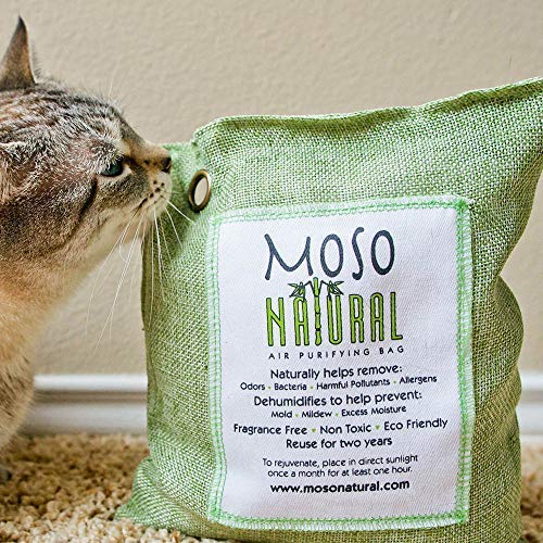 image for MOSO NATURAL Air Purifying Bag 5 Pack. Bamboo Charcoal Air Freshener, 