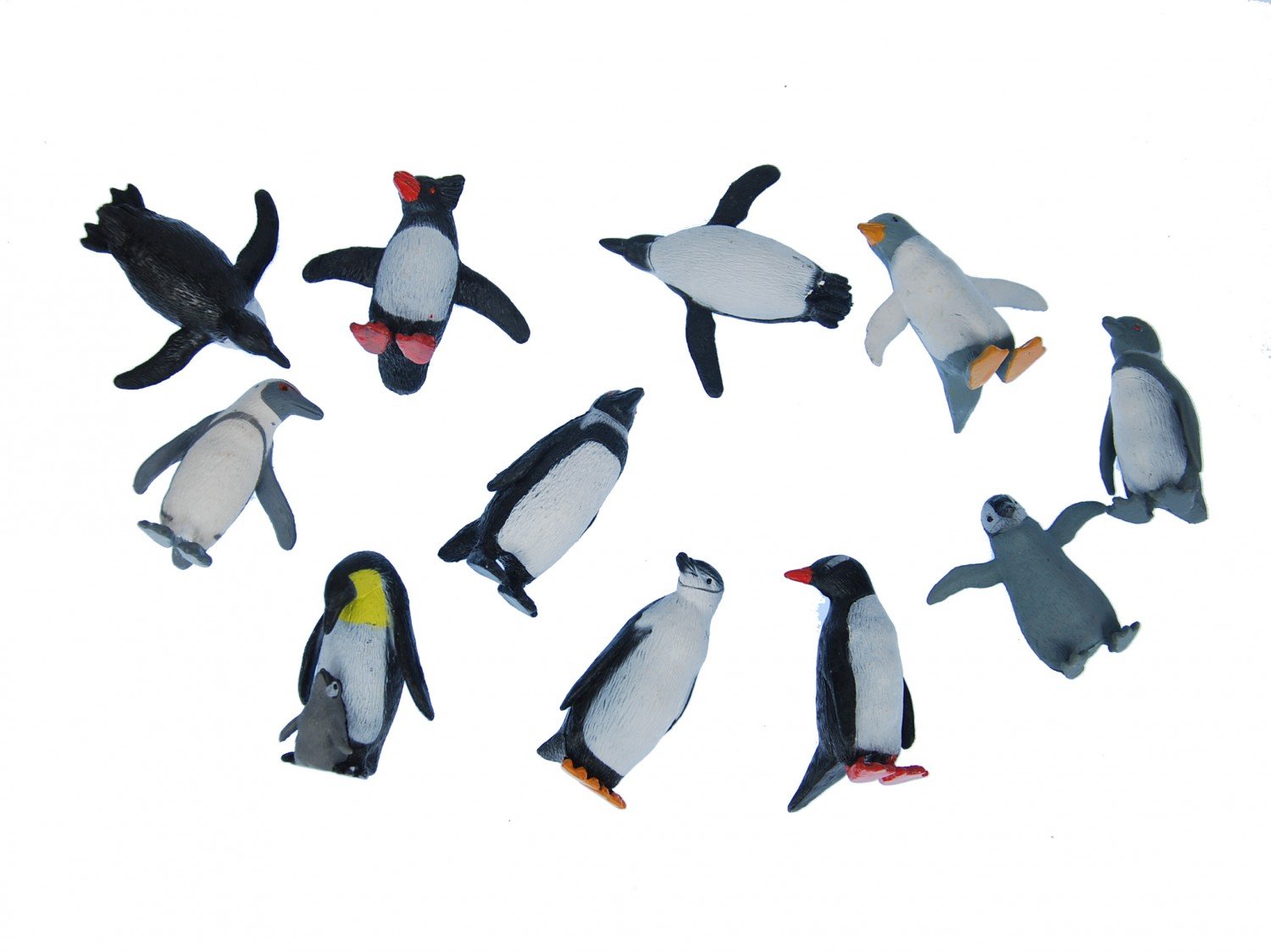 Miniblings Set Of 10 Penguin Animal Figure Figures Figurines Antarctica Arctic