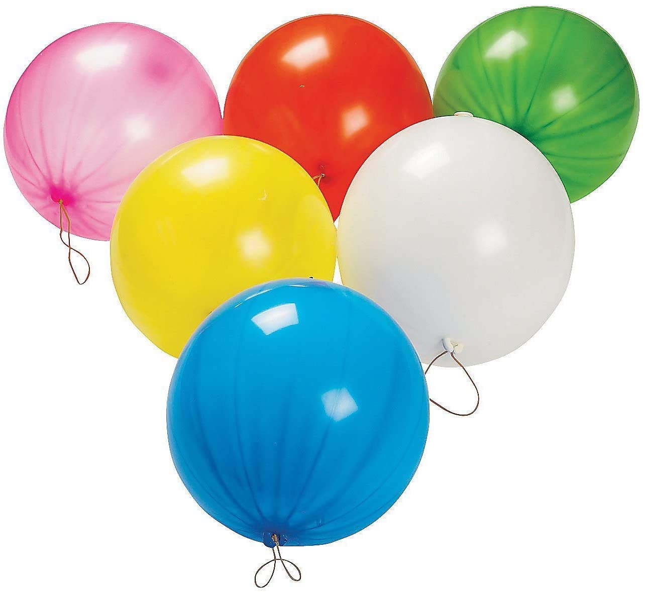 SHATCHI 5pcs-100pcs Large Punch Balloons with Elastic Multi Coloured Loot Bag Party Gifts Stocking Fillers Pinata Toys Wholesale Bulk Buy
