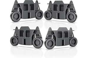 EPUICEK 4 Pack Dishwasher Rack Wheels W10195416, Updated Resistant to Rust Lower Rack Wheels Compatible with KitchenAid Whirlpool Kenmore Maytag Model W10195416v W10195417