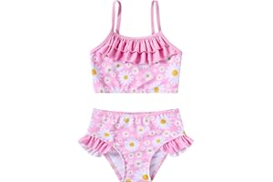 LIFAKY Little Girls Two Piece Mermaid Bikini Set Ruffle Adjustable Summer Beach Bathing Swimsuit 3-7 Years for Kids