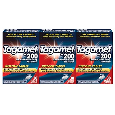 Tagamet Tagamet Acid Reducer, Cimetidine 200mg, 30 Tablets, 3 Pack, 3 Count