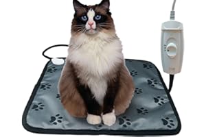 DEOMAN Pet Heating Pad for Small Dogs Cats Heated Bed mat Indoor Electric Cat Heating pad Waterproof Dog Heating pad Chew Proof Cord,Easy Clean