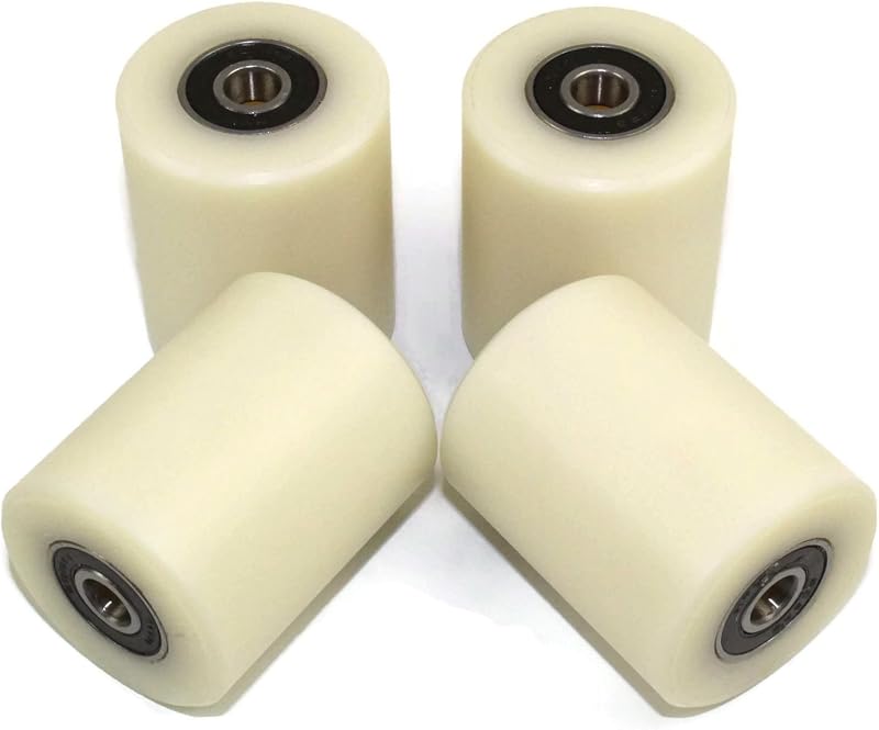 LASANA SMART MACHINES 4x Nylon Polyamide Rollers 40mm Dia 50mm Wide 8mm Bearing