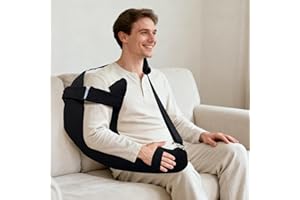 RoamReady Rotator Cuff Pillow, Removable Shoulder Support Pillow for Frozen Shoulder Relief, Post Arm Surgery Recovery Supplies, Broken Arm Cushion for Pain Relief and Side Sleeping, Black