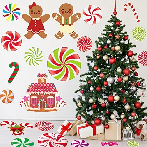 Christmas Wall Stickers Christmas Wall Decals Candyland Decorations Gingerbread Stickers