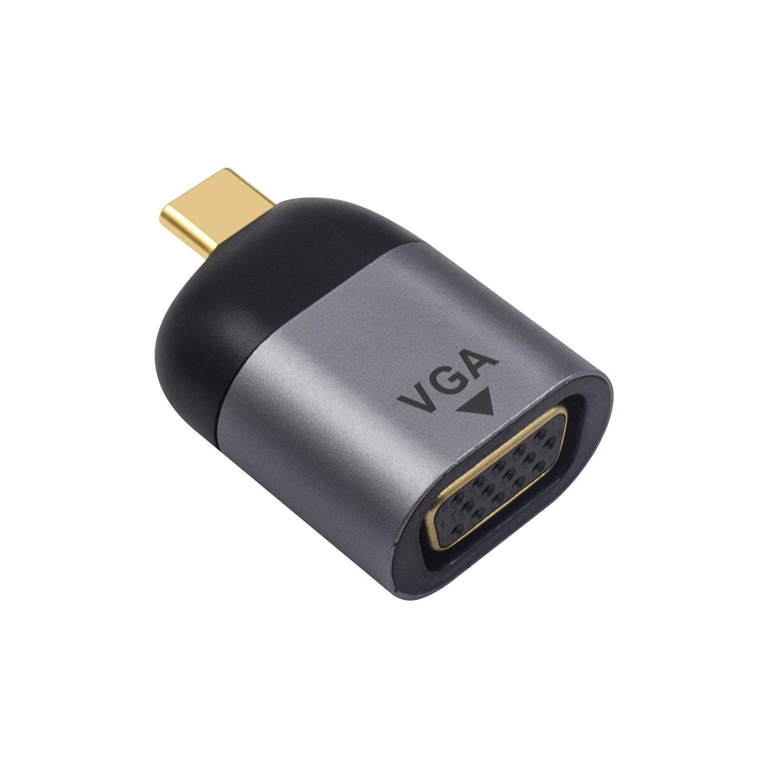 Duttek USB C to VGA Adapter, USB Type C to VGA Converter, USB C Male to 15 pin VGA Female Adapter Compatible with Macbook Pro 2020/Mac Mini/Surface Book 2/Galaxy S20/Chromebook Pixel and so on