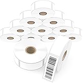 Address Labels Compatible with Dymo 30336 – 12 Rolls 6000 Barcode Labels (1” x 2 1/8”), Thermal Label Fits for Dymo Labelwriter 450, 450 Turbo, 4XL (Not for 550, 5XL)