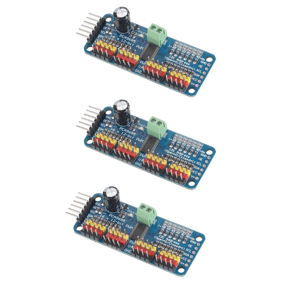3PCS PCA9685 16 CH Channel PWM Servo Motor Driver Board Controller 12 bit IIC Interface Module for Arduino or Raspberry pi