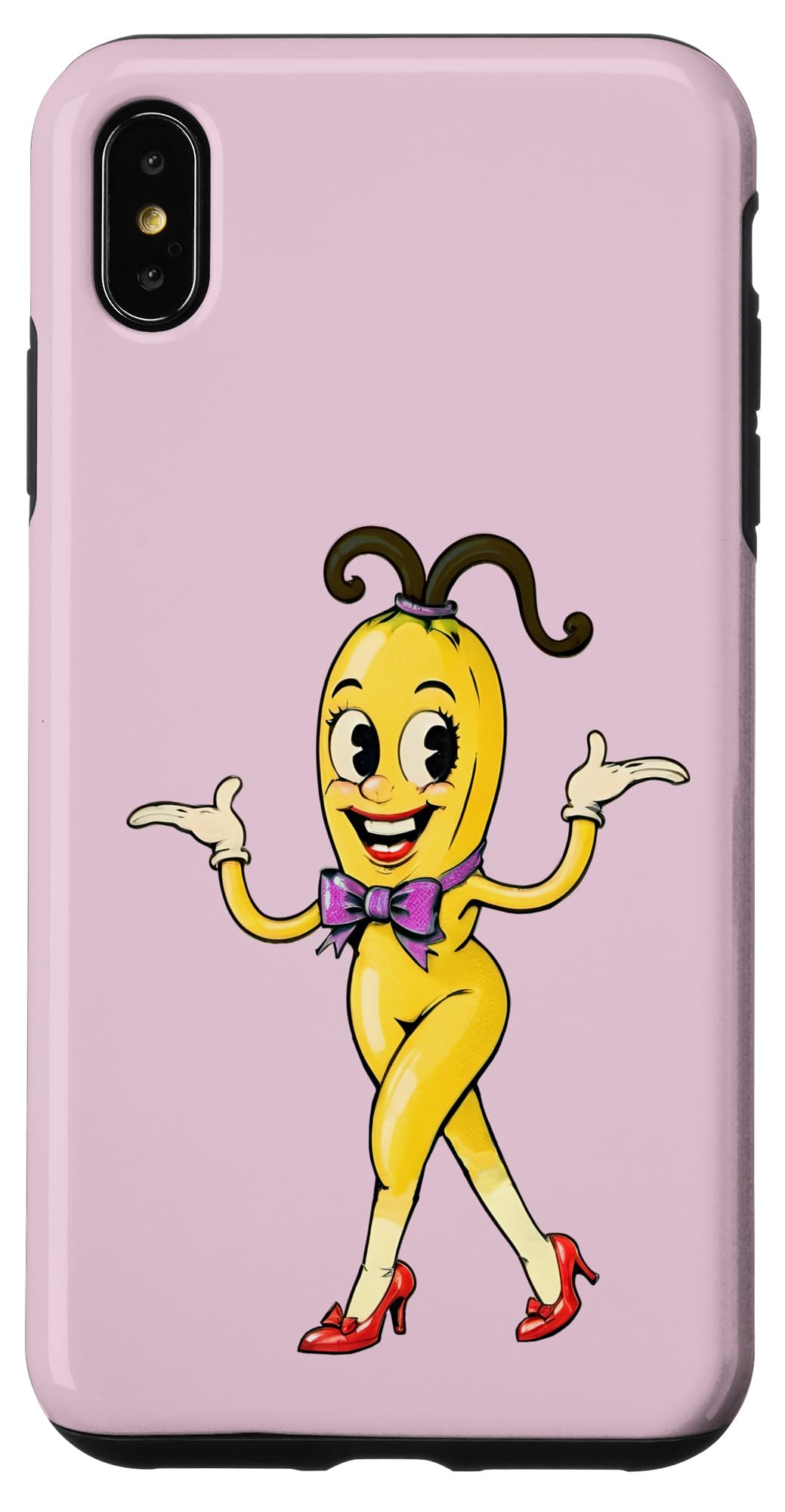 Banana Retro Women Youth Girls Case for iPhone XS Max