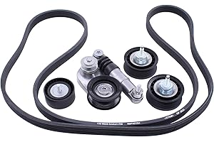 MOTOKU Drive Belt Tensioner Idler Pulley kit for Land Rover Range Rover Evoque 2012-2017, Discovery Sport 2015-2017