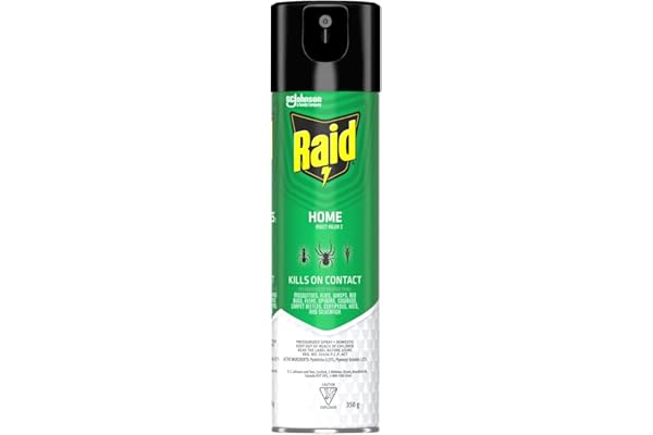 Raid Home Insect Bug Killer and Mosquito Repellent, Kills Flies Mosquitoes, Fleas, Moths, Gnats, Spiders, Bed Bugs, Sowbugs,