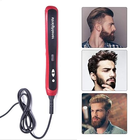 Volwco Tragbare Männer Schnelle Haarglätter Kamm Glätteisen,Multifunktionale Schnelle Elektrische Bart Glätteisen Kamm Haargl