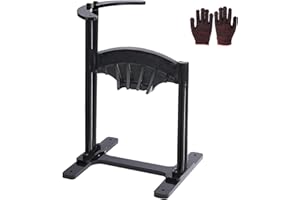 Kamitaly XL Firewood Splitter for Wood, Heavy-Duty Manual Wood Splitter, Open Top Ring Design Firewood Kindling Splitter, Safe and Easy Log Splitting Tool with Gloves, for Outdoor Camping, Home