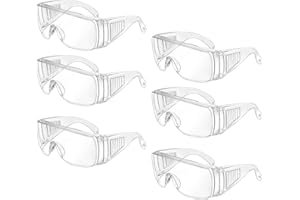 Clear Safety Glasses Over Glasses Goggles Anti- Fog/Scratch Safety Goggles for Shooting, Labs, Outdoor, Workplaces