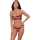 Sports Illustrated Womens Shirred Tie Midkini Top