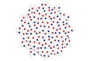 QUERA Patriotic Party Supplies 4th of JULY paper napkins 60Count 6.5 x 6.5 inch Americana Stars Cocktail Napkins for USA Themed Parties,Veterans Day Election Day 4th of July Independence Day Decorations