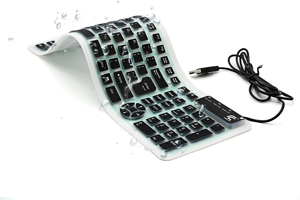 Amazon シリコン折りたたみキーボード 英字配列 108キー Usbキーボード有線 テンキー付き 静音 防水 携帯便利 巻き取り式wired Keyboard Ipadタブレットtab パソコン ノートpc Windows Mac専用 黒 Avology パソコン用キーボード 通販