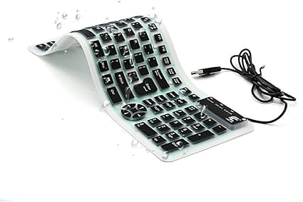 Amazon シリコン折りたたみキーボード 英字配列 108キー Usbキーボード有線 テンキー付き 静音 防水 携帯便利 巻き取り式wired Keyboard Ipadタブレットtab パソコン ノートpc Windows Mac専用 黒 Avology パソコン用キーボード 通販