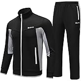 BASUDAM Men's Tracksuits Sweatsuits Set Sweat Track Suits for Men 2 Piece Warm Up Full Zip Athletic Casual Sports Activewear