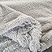 Chanasya Premium Solid Faux Long Fur Throw Blanket - Soft, Fuzzy Throw Blanket - for Bed or Couch - 50