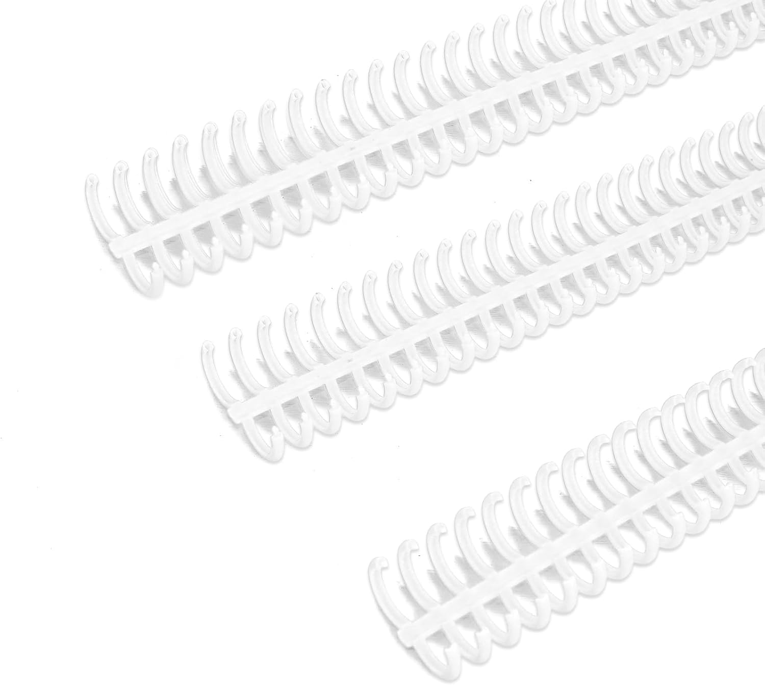 RAYSON Click Binding Spines, Binds up to 75 Sheets, 12mm, 34 Ring, White, Pack of 30