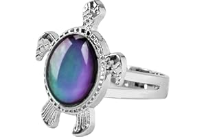 FOECBIR Colorful Mood Ring Can Change The Color Rings Adjustable Size for Girls and Boys Kids